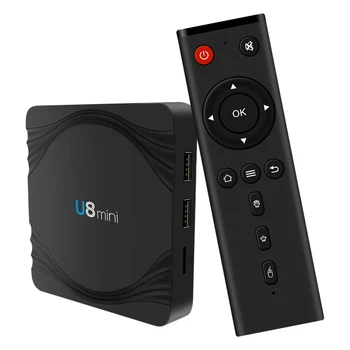 

U8 Mini TV Box 4K HD Android 9.1 TV Box S905W 2+16GB Network Set-Top Box (EU Plug)