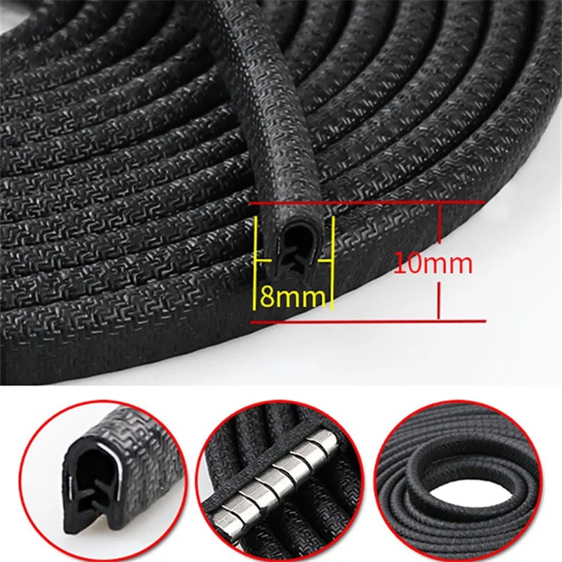 

1M Built-in Steel Car Door Anti-collision Strip for fiat stilo jeep compass 2018 peugeot 208 hyundai hb20 bmw f30 e46