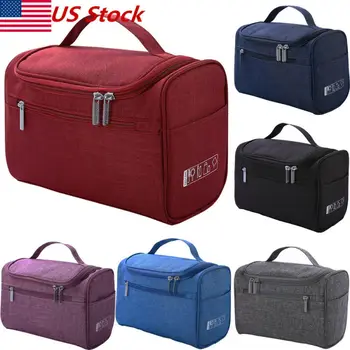 

2020 New Womens Large Cosmetic Case Makeup Bag Storage Handle Organizer Travel Kit