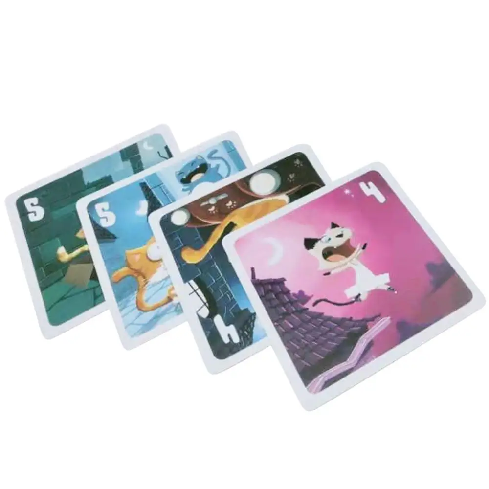 Werewolf and Cat Tarot Card Deck Board Game English Family Funny Entertainment Board Game Fun Deck Playing Cards Gift Box