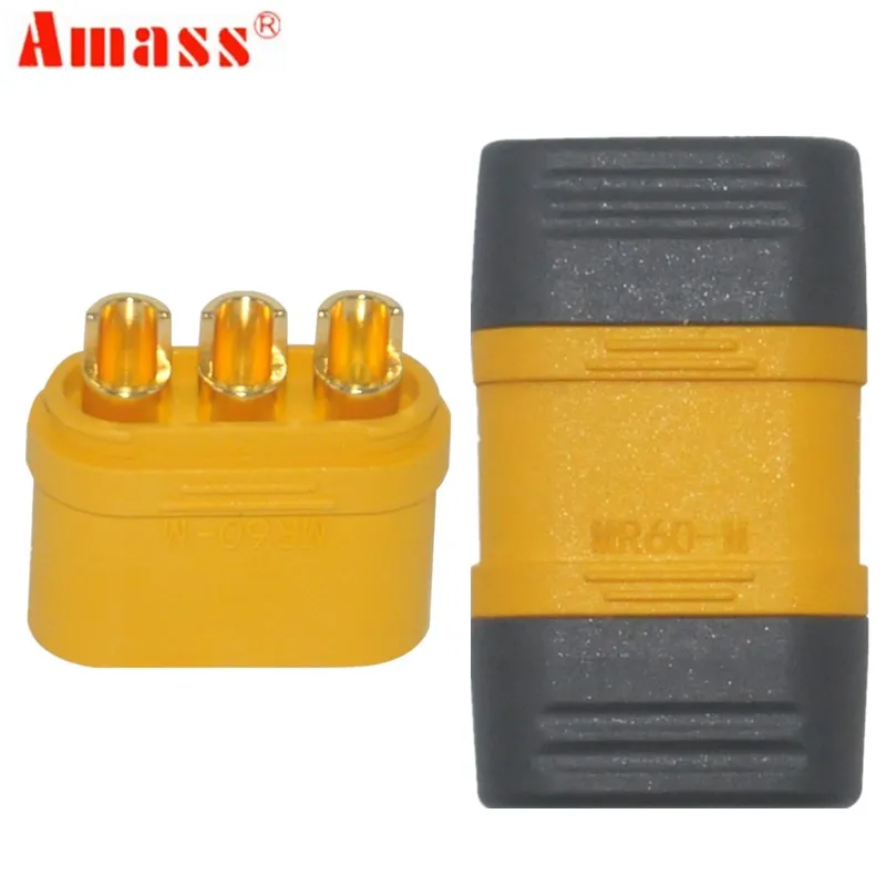 100 пара/лот Amass MR60 трехфазный асинхронный двигатель-основной разъем 3,5 мм 3 Разъем с t-образной вилкой Интерфейс разъем обшитый w/Защитная крышка 40% off