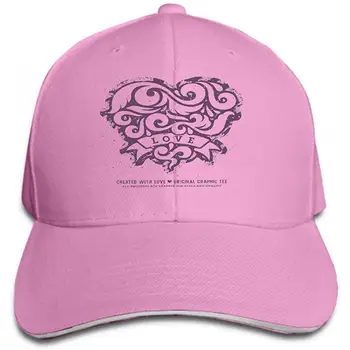 

Unisex Style Strapback Hat Baseball Cap Print Abstract Decorative Heart Valentines Day Romantic Apparel Original Graphic