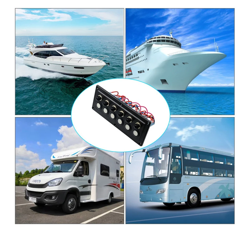Universal 8 Digit Way Switch Panel Smart Touch Switches Board Commander Auto Car Boat Cabin RV Yacht Bus Refit Control 12-24V
