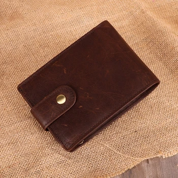 

High Quality New Large Capacity Leather Wallets for Men Bifold RFID Blocking Wallet with ID Window Coin Change Pocket