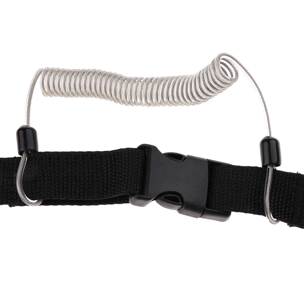 

Spiral Coil Scuba Diving Lanyard Strap Clip Holder With Quick Release Buckle