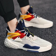 Мужские кроссовки; коллекция года; дышащая мужская сетчатая Обувь На Шнуровке; модная повседневная обувь; Мужская Вулканизированная обувь; Tenis Masculino; спортивная обувь