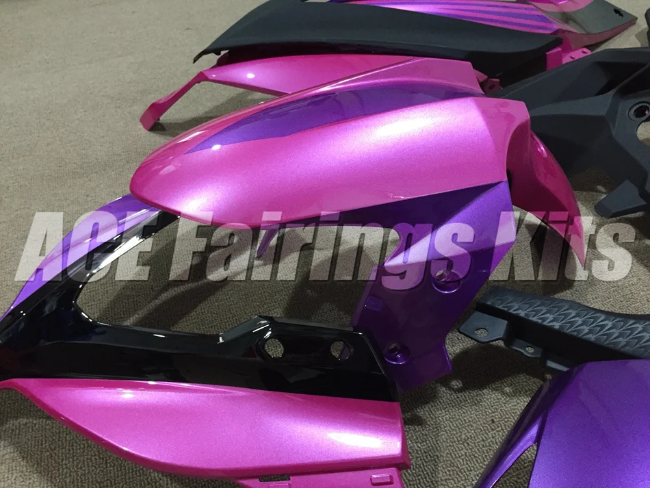ГОРЯЧИЙ ABS обтекатель комплект подходит для Kawasaki Ninja300 EX300 300R 2013 13 14 15 16 Обтекатели набор на заказ розовый фиолетовый