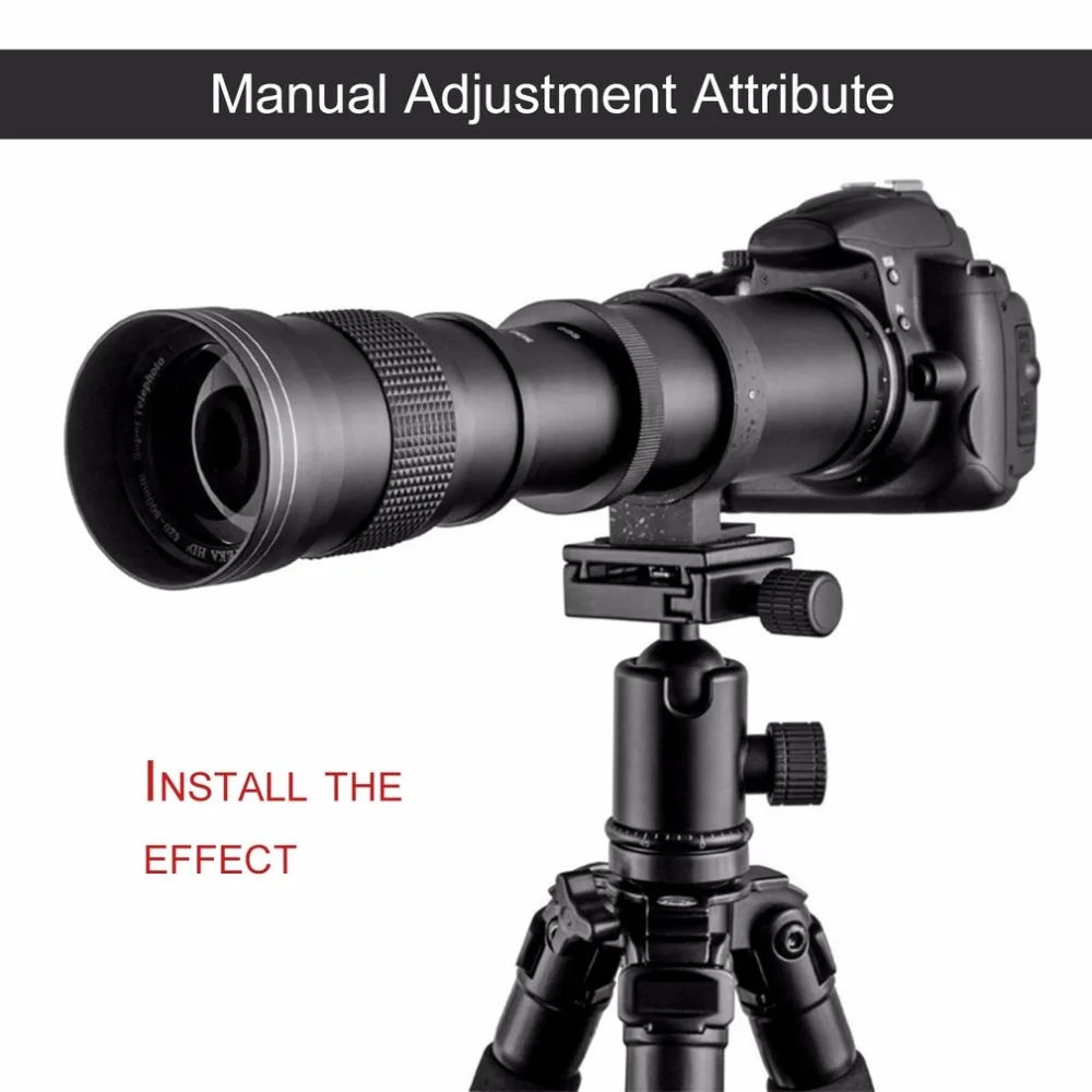 

420-800mm f/8.3-16 Telephoto Lens for Nikon DSLR T Mount Camera D7200 D5300 D5200 D3300 D3200 D3000 D7100 D7000