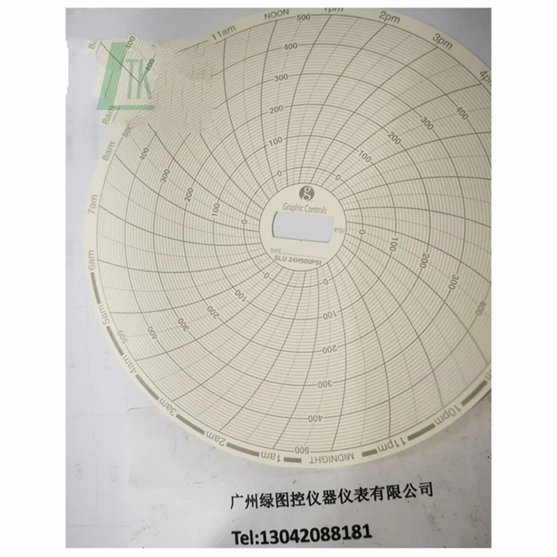 오메가 SUPCO DELTATRAK 압력 레코더 차트 용지 24H150PSI 들어