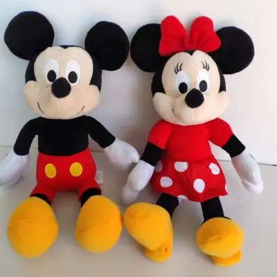 High Quality Disney Series Movie Cartoon characters Minnie Mickey Mouse Plush Toy Soft Stuffed Doll Kid Gift 35cm