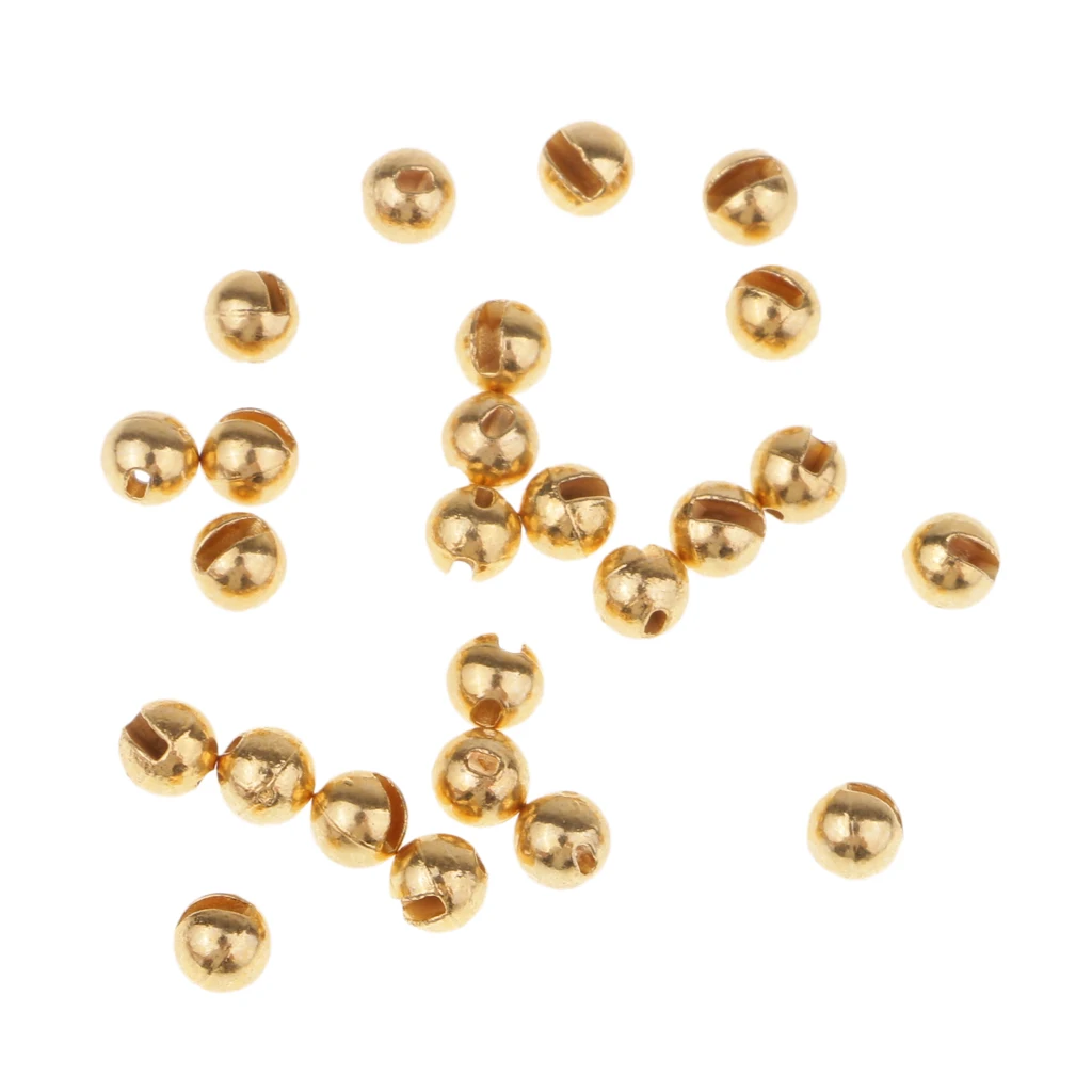 25pcs Fly Tying Slotted Tungsten Beads Very Heavy Deep Nymphs Head Beads 2 / 2.5 / 3 / 3.5 / 4.0mm 5 Sizes for Chose