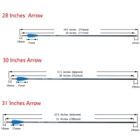 28/30/31 Inch Pure Carbon Arrows Spine 300 400 For Compound Recurve Bow LongBow Hunting Archery with Replaceable ArrowHeads 2