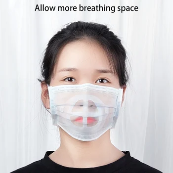 

5Pcs 3D Mouth Mask Support Breathing Stand Respirator Parts for Mask Bracket Food Grade Silicone Mask Holder Outdoor