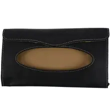 Автомобильные аксессуары, держатель для бумажных салфеток, зажим из искусственной кожи, автомобильный солнцезащитный козырек, коробка для салфеток, черный+ бежевый