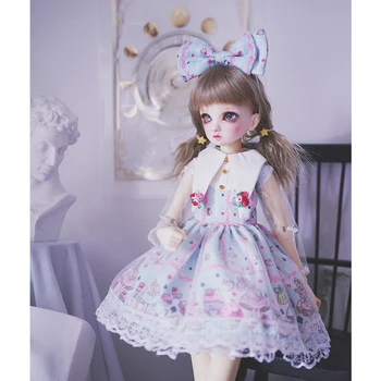 

BJD doll dress 1/4 1/6 1/3 BJD doll dress +hair decoration + socks for 1/6 1/4 1/3 BJD doll accessories doll clothes a suit
