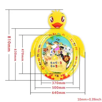 

Tummy Time Duck Shape Baby Water Mat Infant Toy Inflatable Play Mat for Baby 2020 Hot Sale