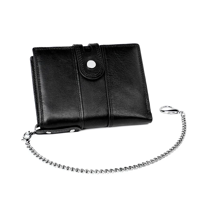 Cow Leather Men Wallets with Coin Pocket Vintage Male Purse Function Brown Genuine Leather Men Wallet with Card Holders