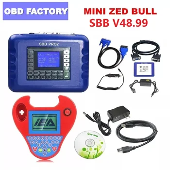 

Latest Version SBB Pro2 V48.99 Key Programmer+Mini Zed-bull V508 Auto Key Transponder Programmer Pocket Type