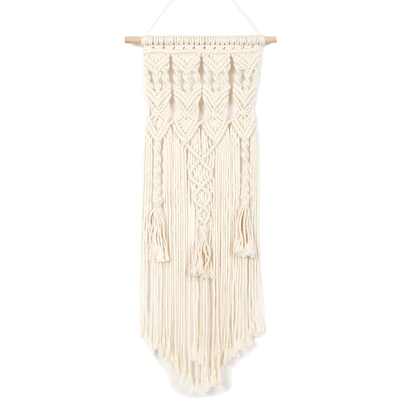 

Macrame Woven Wall Hanging Boho Chic Bohemian Home Geometric Art Decor - Beautiful Apartment Dorm Room Decoration