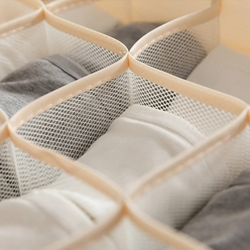 Creative Multi Grid Storage Boxes Practical Foldable Non-woven Box Multifunction Underwear Bra Scarfs Socks Separated Organizer