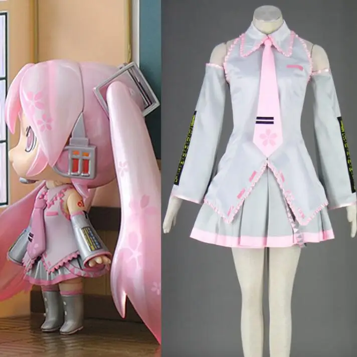 

Custom Made Anime VOCALOID The Second Generation Cosplay Costume Woman Silver Top+Skirt+Headdress+Socks