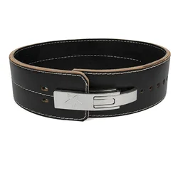 Lever Buckle Fitness Belt Waist Protection Squat Deadlift Weightlifting Sports Training Strength Leather Belt For Back Protect