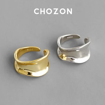 

Korean version of S925 sterling silver ring INS extremely simple irregular opening female ring personality Joker silver jewelry