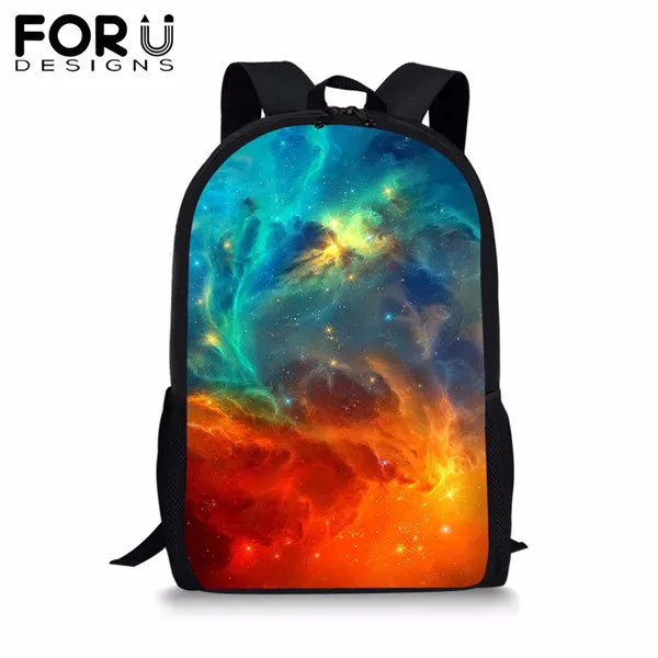 FORUDESIGNS/16 Дюймов школьная сумка для подростка, студента, Красочный Облако, дизайнерский рюкзак, Книжная сумка для мальчиков и девочек, ранец, рюкзак Mochila - Цвет: CDGX1381C