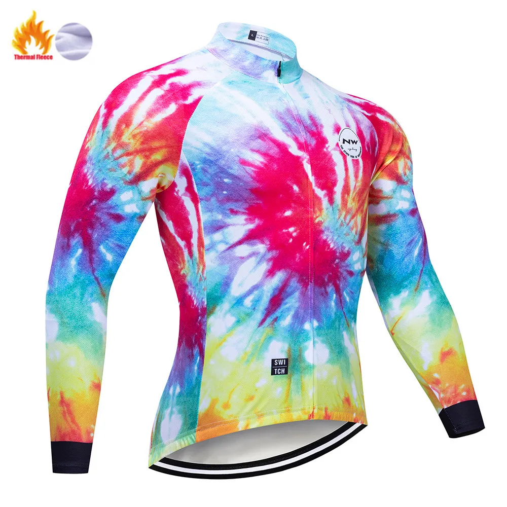 Northwave зимняя одежда для велоспорта с длинным рукавом, теплый флисовый комплект, Мужская одежда для горного велосипеда, одежда для велоспорта - Цвет: Winter Jersey