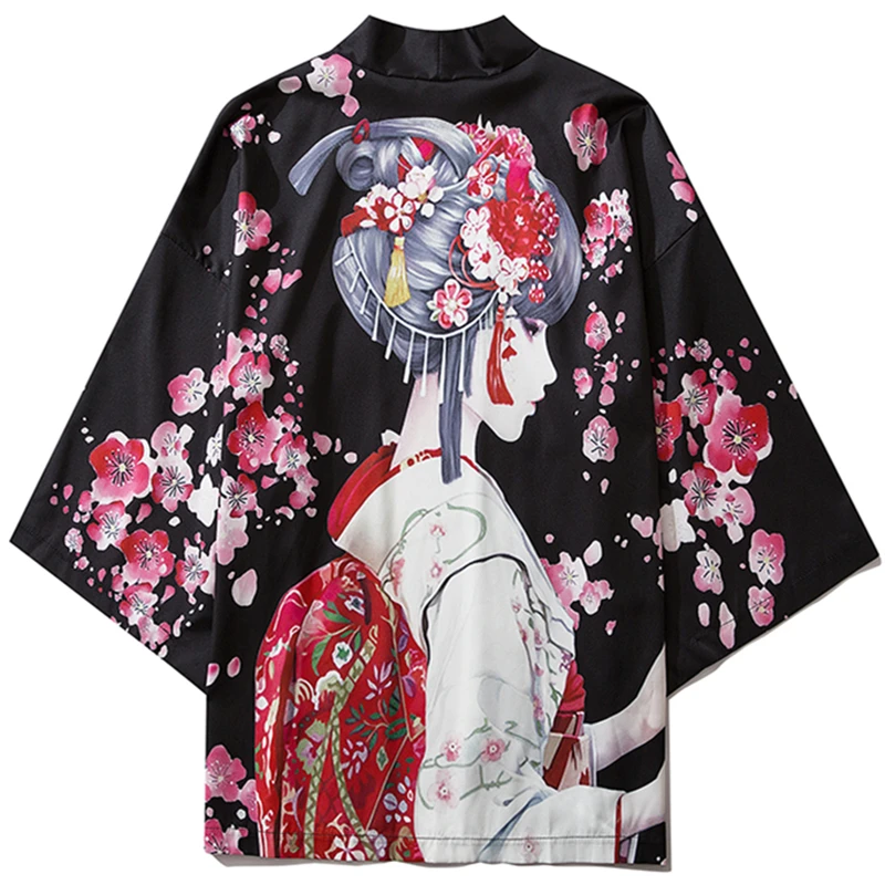 Japanese Robes Anime Long Kimono Cardigan Girl Summer Kawaii Haori Kimonos Streetwear Shirt Women Beach Haori Yukata 3XL 4XL sonspee 3d anime macross print kimonos harajuku sci fi mecha fighter casual new casual trend oversized kimono homme women s tops