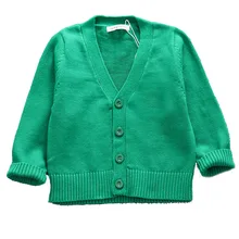 Осенний свитер для маленьких девочек одежда для маленьких мальчиков вязаный кардиган с v-образным вырезом для девочек детский Рождественский свитер ярких цветов детские топы