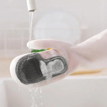

3 Pair Kitchen Cleaning Gloves Household Kitchen Gloves Multi-purpose Dishwashing Gloves Waterproof Bowl Washing Gloves for Kitc
