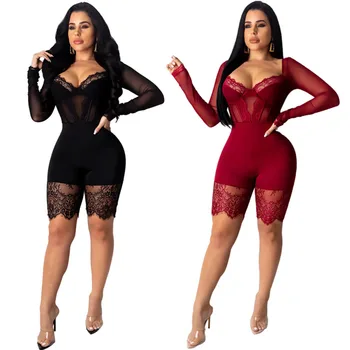 

Women's Casual Lace Cartilage Corset Romper