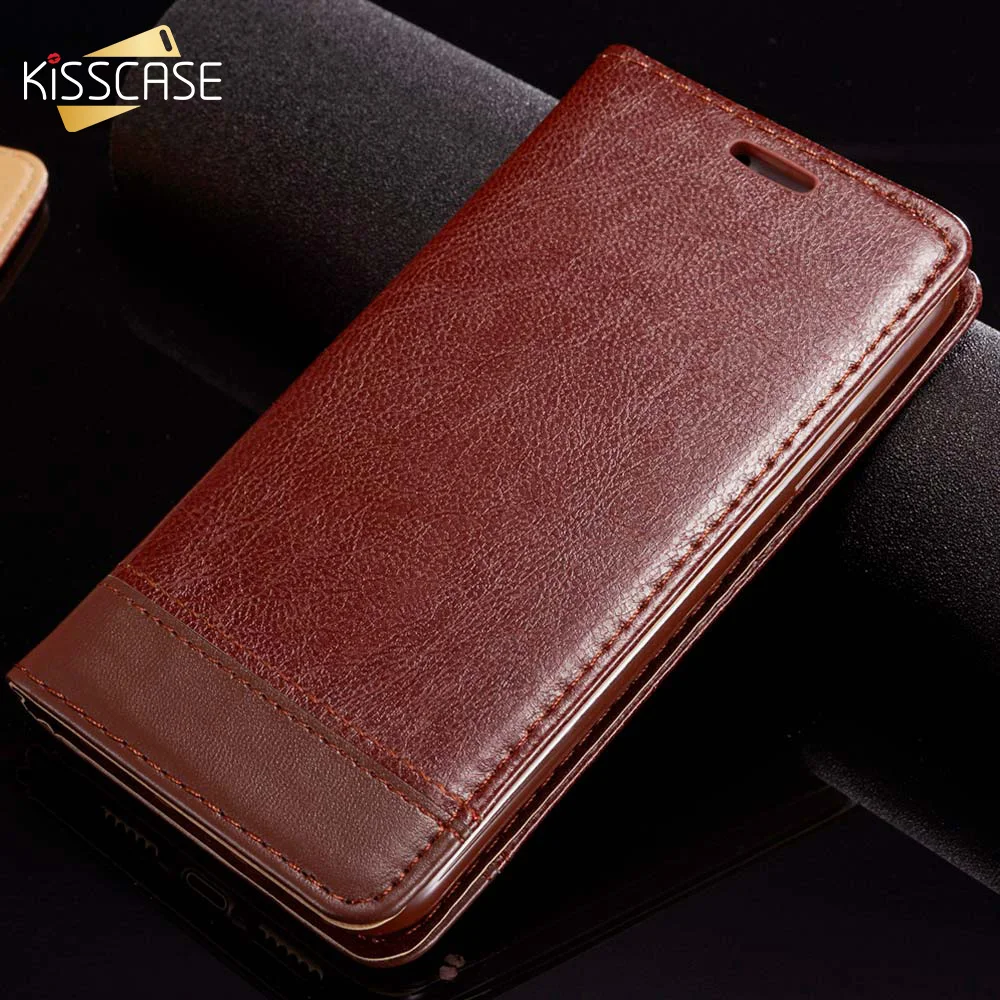 KISSCASE PU Leather Phone Case For iPhone 7 Cover X XS XR MAX 8 11PRO Funda Card Slot Business Bag | Мобильные телефоны и