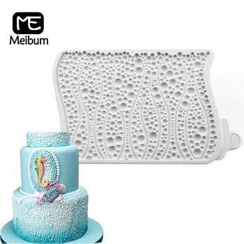 

Meibum Pearls Seaweed Silicone Fondant Cake Mold Birthday Bubbles Pattern Chocolate Candy Paste Sugar Craft Decorating Mould