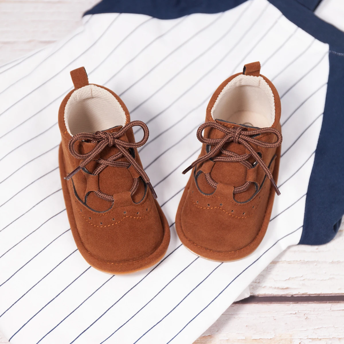 2021NewbornBabyBoyGirlShoesInfantLeatherSportLaceupSoftSole