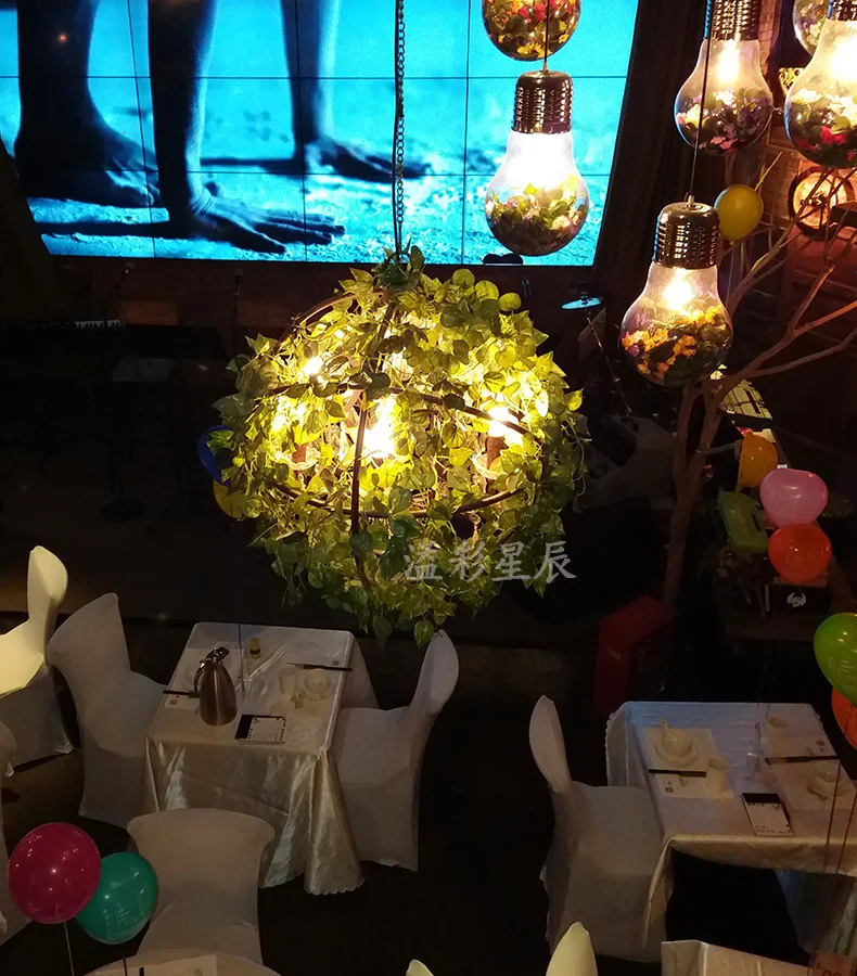 Современная Личность растений подвесной светильник Музыка Бар Паб завод Cafe балкон декоративные лампы