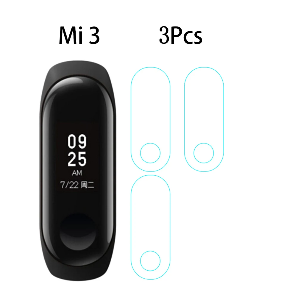 5 шт./партия Защитная пленка для Xiaomi mi Band 2 3 Защита экрана mi band банд2 банд3 защита мягкого нано браслет - Цвет: 3pcs for miband3