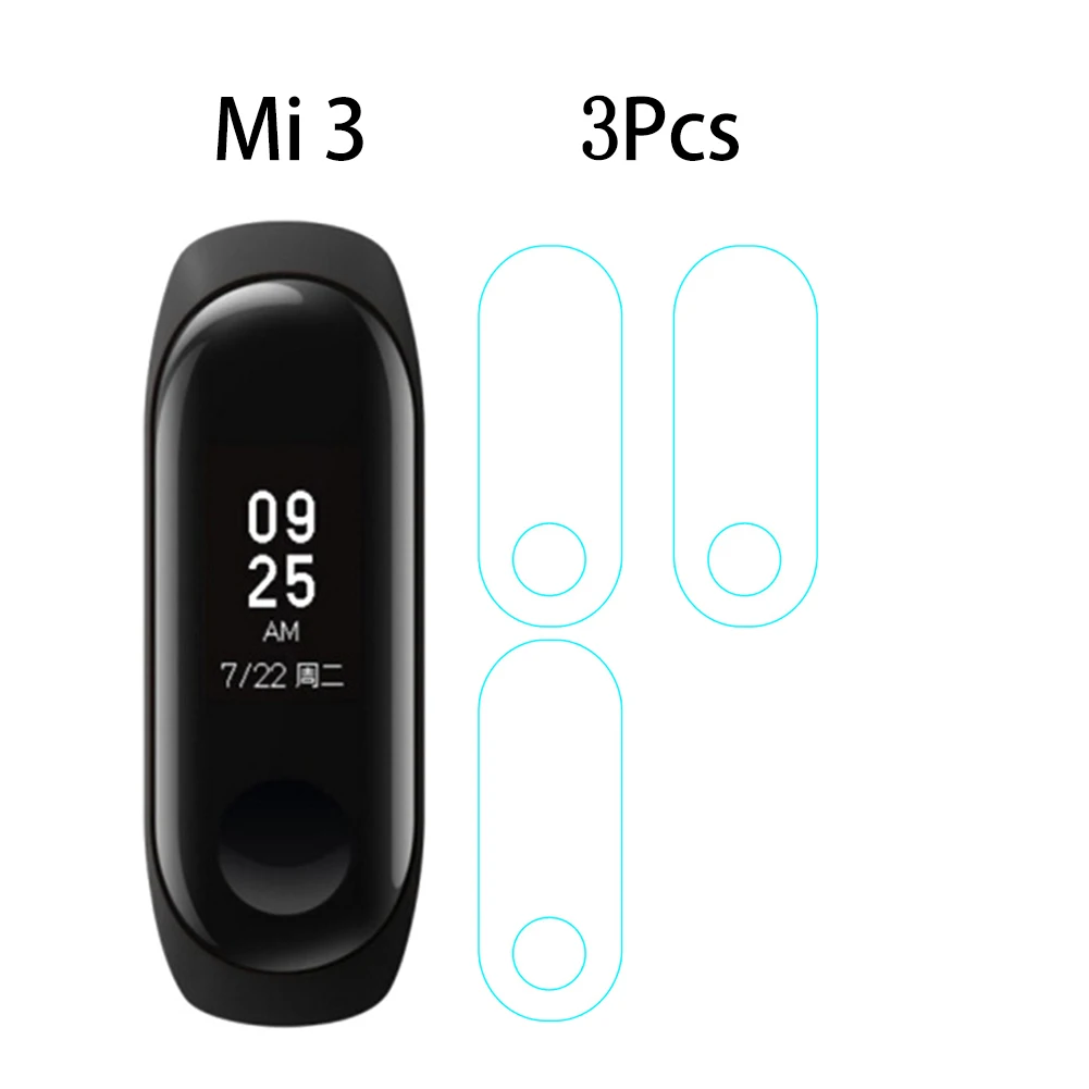 3pcs for miband3 5 шт./партия Защитная пленка для Xiaomi mi Band 2 3 Защита экрана mi band банд2 банд3 защита мягкого нано браслет - Цвет: 3pcs for miband3