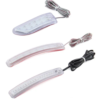 

TiOODRE 2PCS 9 SMD FPC Amber LED Car Light Source Yellow Soft Turn Signal Light DC 12V Auto Rearview Mirror Indicator Lamp