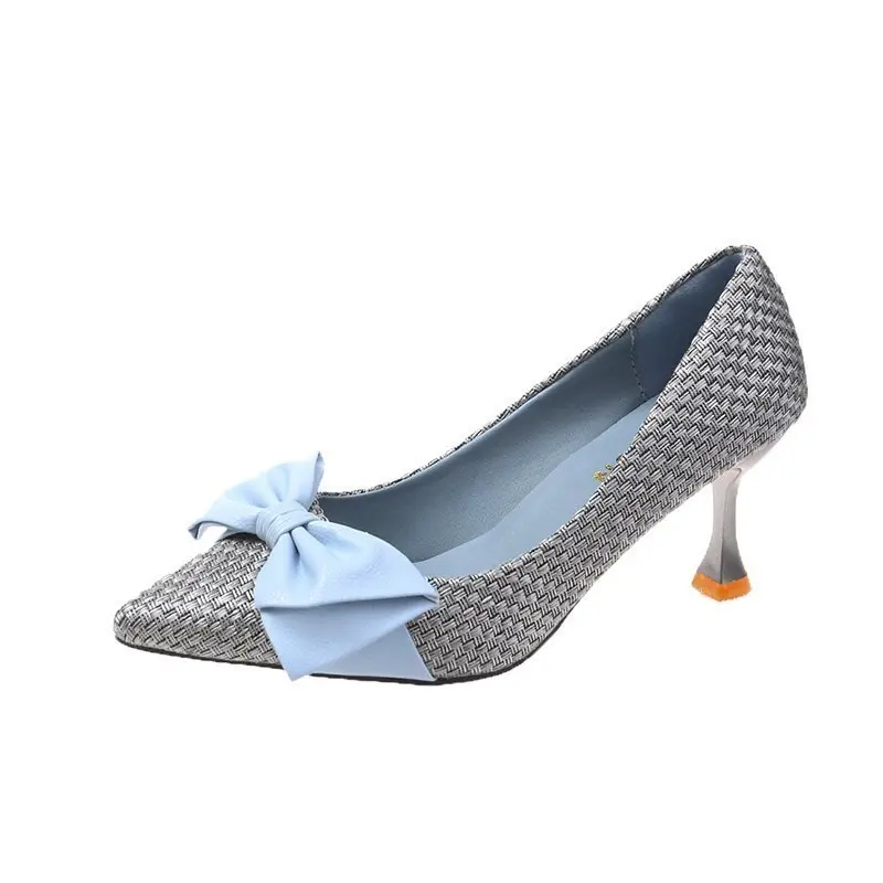 Zapatos de tacón alto informales para mujer, calzado de tacón de aguja,  punta estrecha, Color sólido, 2021|Zapatos de tacón de mujer| - AliExpress