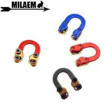 1pc arco e flecha metal d loop u forma anel de metal d anel para fixação a bowstring ponto composto arco tiro acessórios