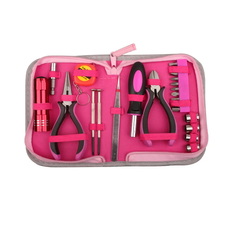 

Manufacturers Direct Selling 23 Pieces Women's Tool Combination Tool Kit Household Maintenance Combination Tool Kit
