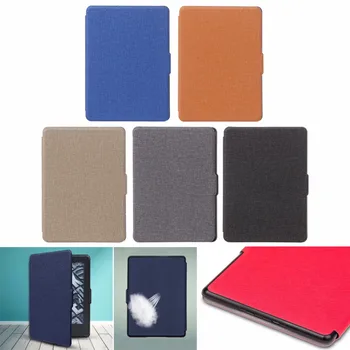 

1PC Lightweight Solid Brief Elegant Design Faux Leather Flip Stand Tablet Case Cover For Amazon Kindle 8th Generation 2016