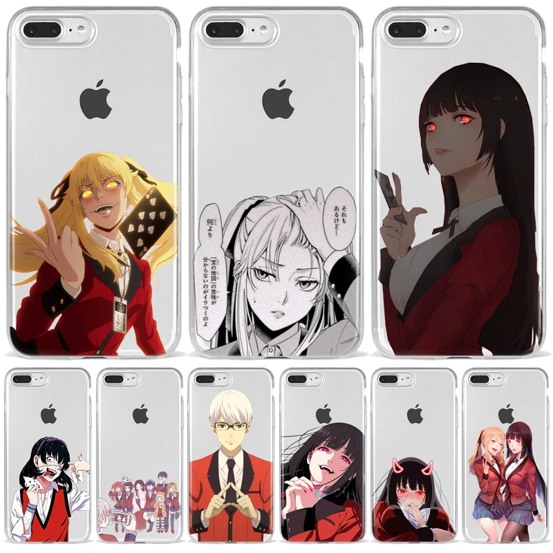 Japanese Anime Kakegurui Jabami Yumeko Soft Silicone Phone case For