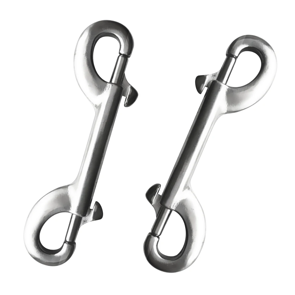 4pcs Stainless Steel Double Ended Bolt Snaps Trigger Hooks Dog Clips Stainless Steel Diving Clip 