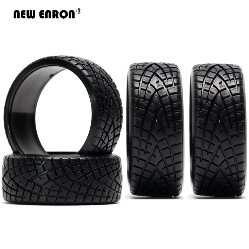4Pc Hard Pattern Plastic RC Drift Tires Wheel Tyres For 1/10 Car Racing HSP HPI Redcat Tamiya Kyosho Sakura Himoto | Игрушки и хобби