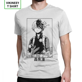 

Todoroki Shoto My Hero Academia T Shirt Man's Unique Clothes Vintage TShirt Crew Neck Cotton Tees 2020 New Male Camiseta
