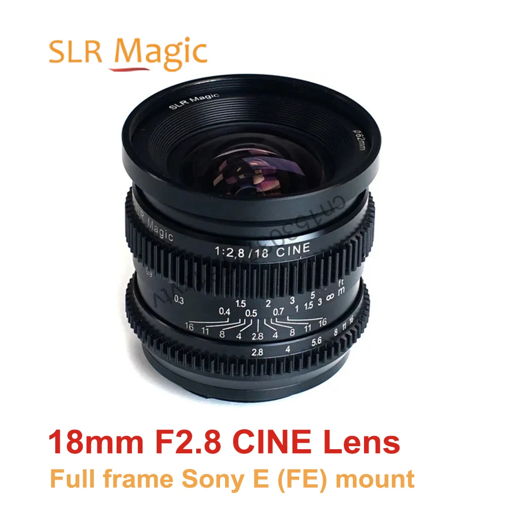 Slr Magic 18Mm F2.8 Cine Lens Full Frame Mf Obiettivo Per Fotocamera Ultra Largo Per Fotocamere Sony E Fe Mount Serie A7 / A9