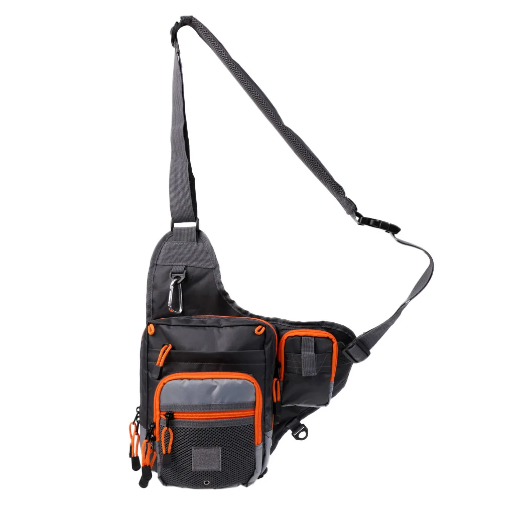 Sports Fishing Tackle Bag Shoulder Sling Bag Crossbody Bag Multi-function Shoulder Pack Travel Storage Fishing Tackles Bag